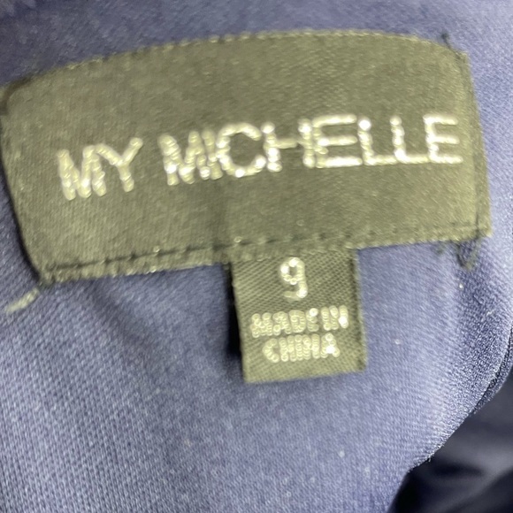 My Michelle Blue Floral Dress - Picture 2 of 3